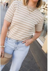 21Jewelz Gestreept shirtje - beige