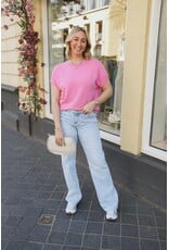 21Jewelz Truitje met structuur boord - roze