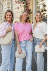 21Jewelz T-shirt met hartje - wit/roze