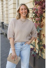 21Jewelz Losvallend wollig truitje met korte mouw - beige