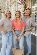 21Jewelz Losvallend wollig truitje met korte mouw - beige