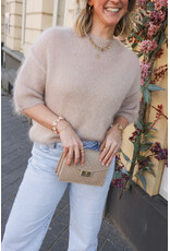 21Jewelz Losvallend wollig truitje met korte mouw - beige
