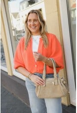 21Jewelz Wollig vestje met schoudervulling - koraal