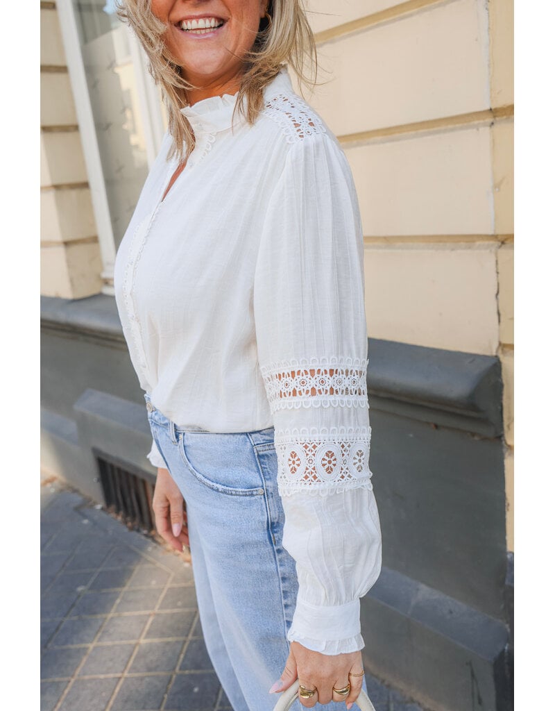 21Jewelz Blouse met sierlijke details - wit