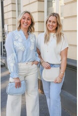 21Jewelz Broderie blouse - blauw