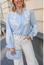 21Jewelz Broderie blouse - blauw