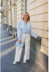 21Jewelz Broderie blouse - blauw