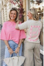 21Jewelz T-shirt Oui Oui - beige/roze
