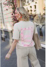 21Jewelz T-shirt Oui Oui - beige/roze