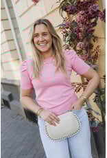 21Jewelz Truitje met korte pofmouwen - roze