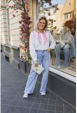 21Jewelz Blouse met roze stiksel - wit