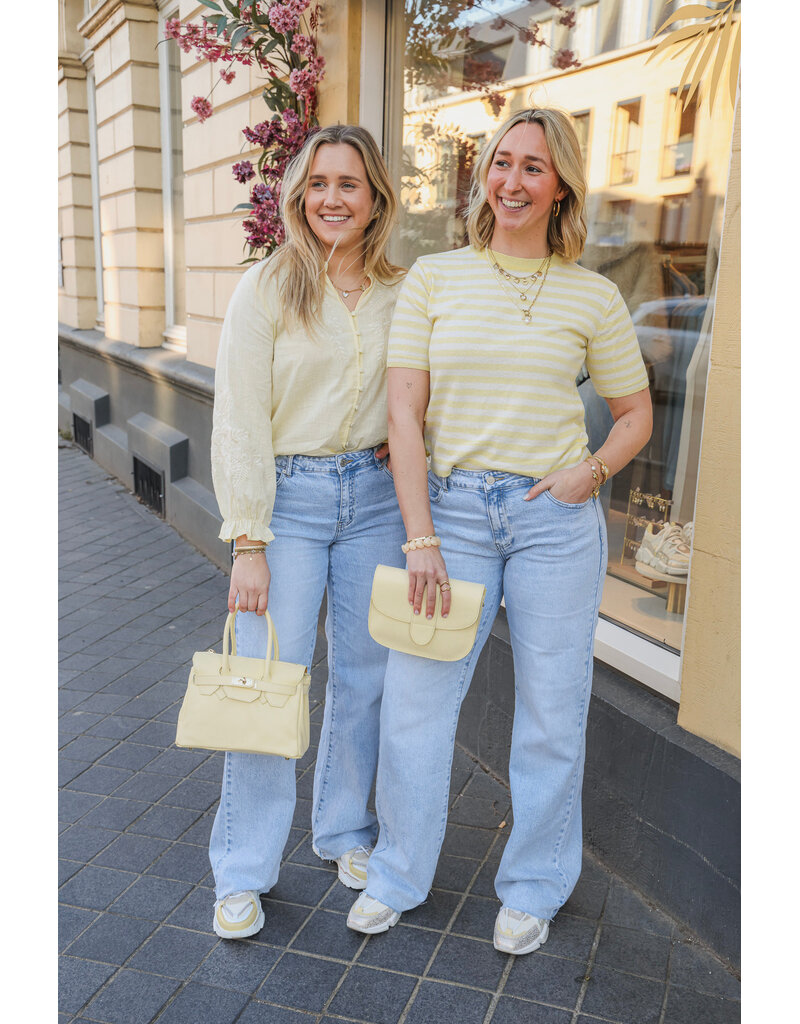 21Jewelz Gestreept shirtje - geel
