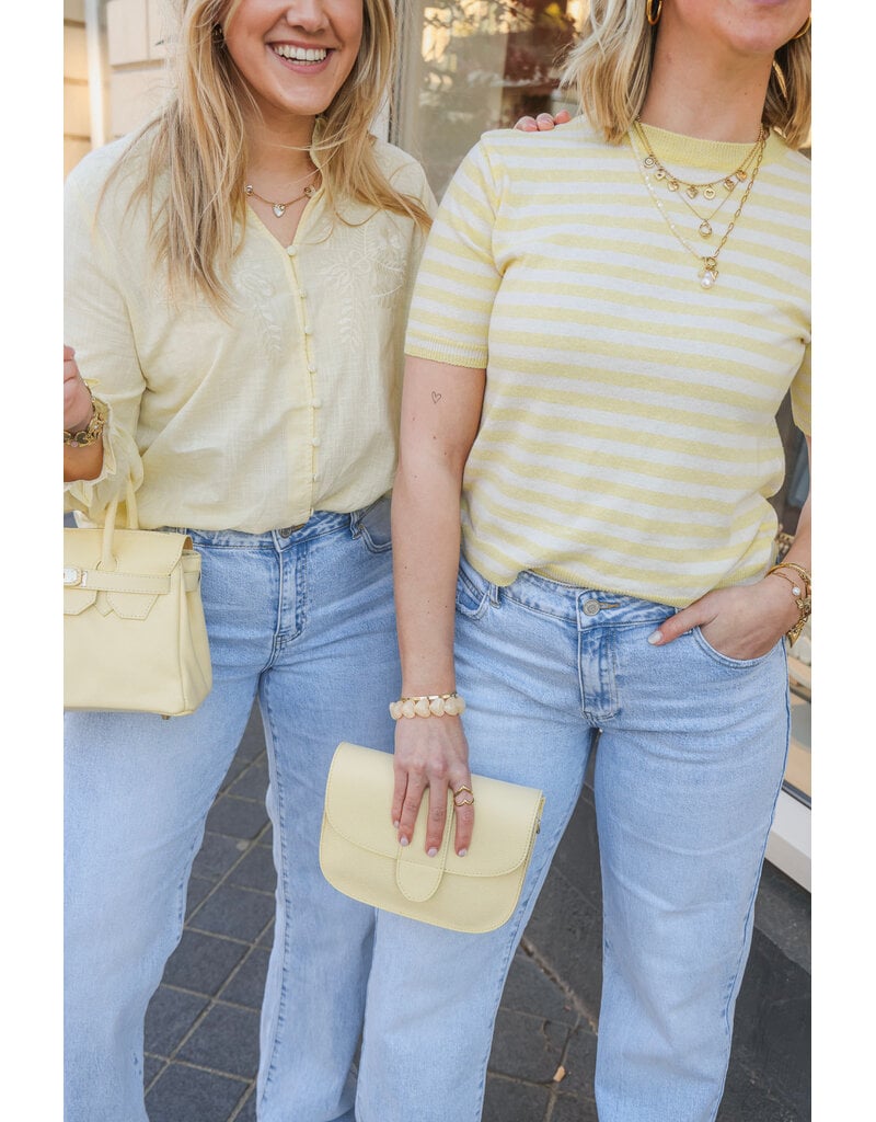 21Jewelz Blouse met beige broderie - geel