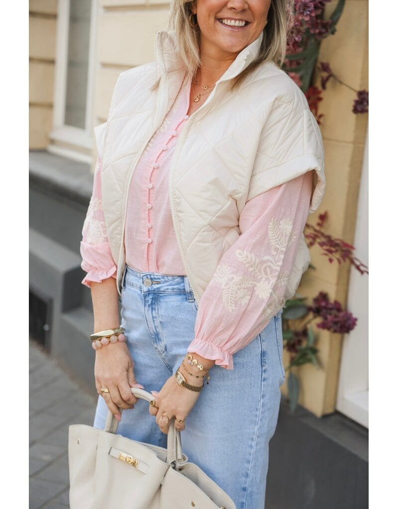 21Jewelz Gewatteerde bodywarmer - ecru