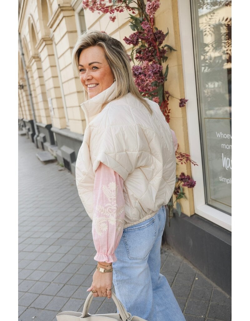 21Jewelz Gewatteerde bodywarmer - ecru