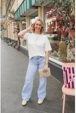 21Jewelz T-shirt Côte d'Azur - wit/roze