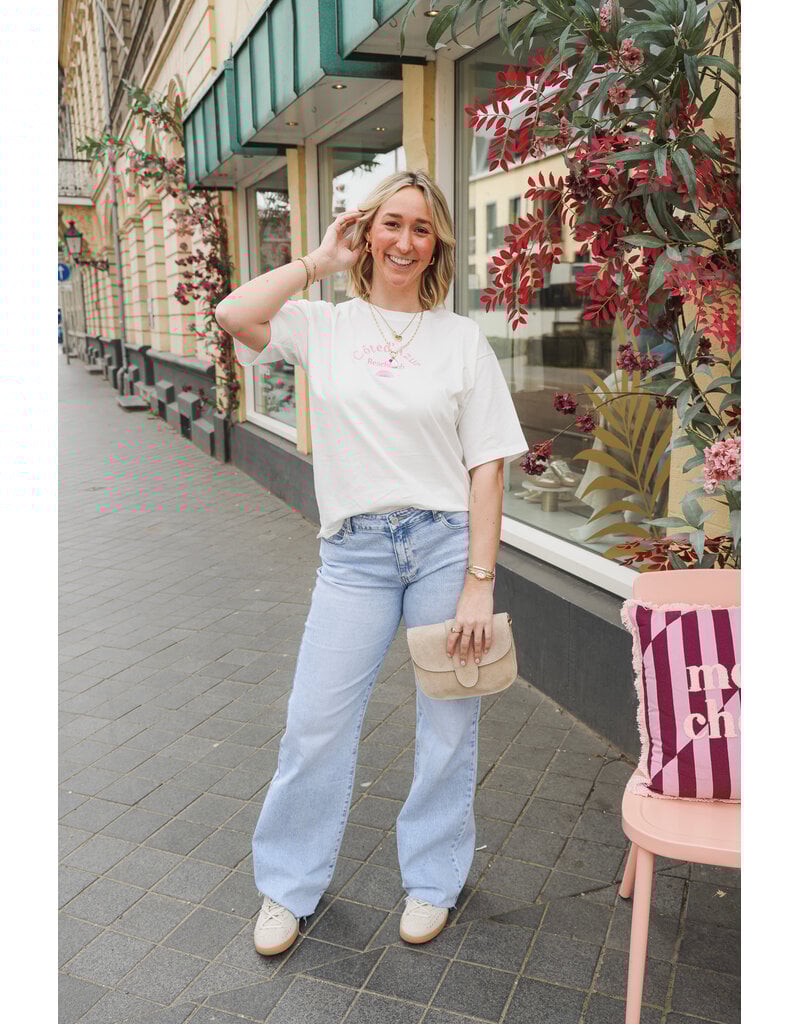 21Jewelz T-shirt Côte d'Azur - wit/roze