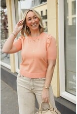 21Jewelz Truitje met korte pofmouwen - koraal