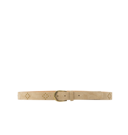 21Jewelz Musthave gold detailed riem met studs - suede beige