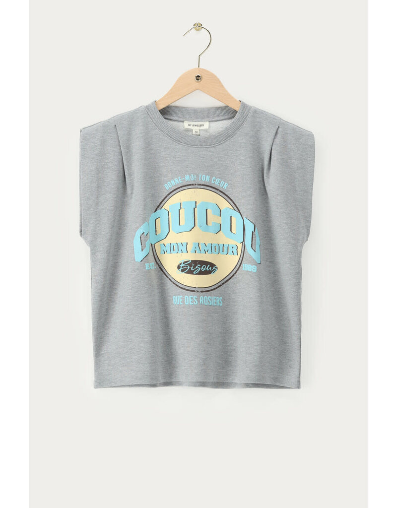 My Jewellery My Jewellery | Grijze top "Coucou"