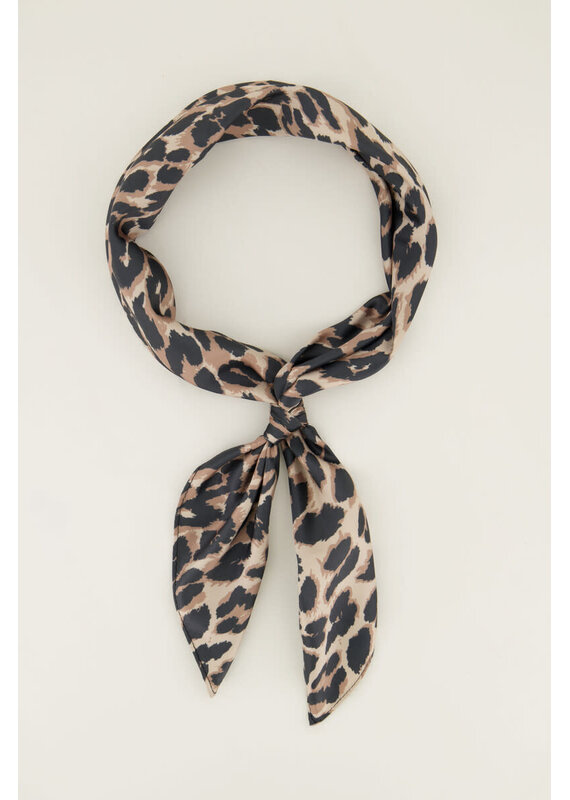 My Jewellery My Jewellery | Panterprint mini sjaal in satijn look