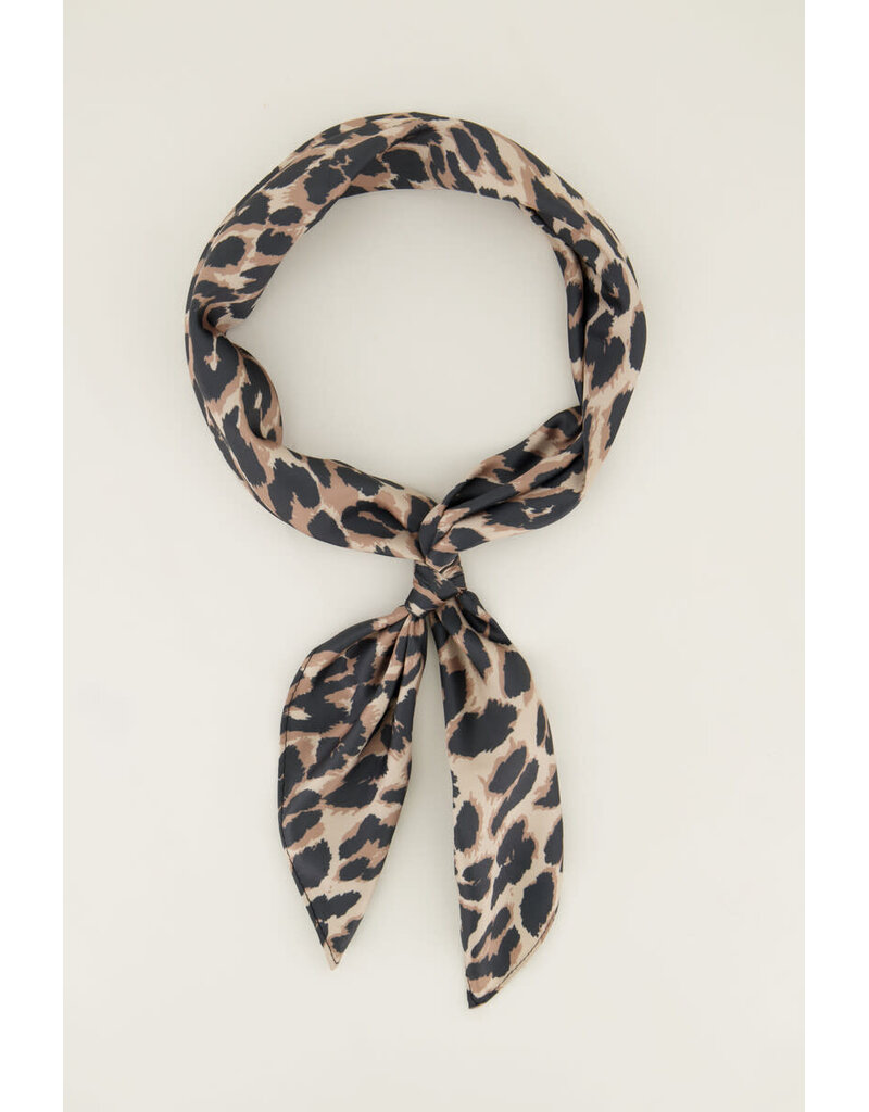 My Jewellery My Jewellery | Panterprint mini sjaal in satijn look