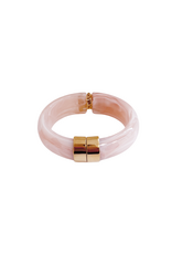 21Jewelz Statement bangle met gouden detail - licht roze