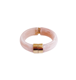 21Jewelz Statement bangle met gouden detail - licht roze
