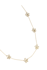 21Jewelz Lange ketting met bloemetjes - goud