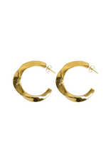 21Jewelz Gedraaide ronde oorbellen - goud