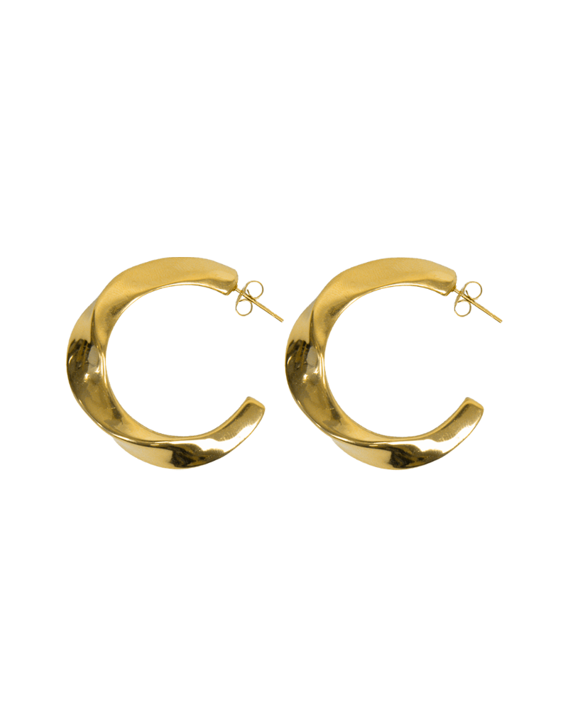 21Jewelz Gedraaide ronde oorbellen - goud