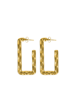 21Jewelz Organische rechthoekige oorbellen - goud