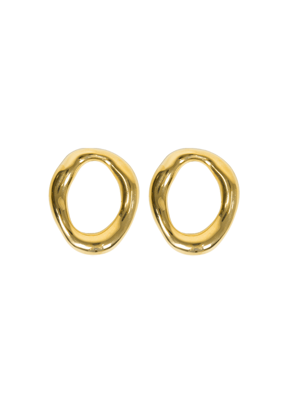 21Jewelz Ovale organische oorbellen - goud