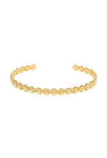 21Jewelz Verstelbare smalle bangle met bloemetjes - goud