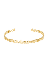 21Jewelz Verstelbare smalle bangle "Love" - goud