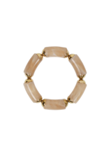 21Jewelz Statement armband van lange kralen met gouden details - marmer taupe