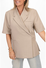 21Jewelz Overslag blazer met korte mouwen - beige