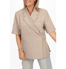 21Jewelz Overslag blazer met korte mouwen - beige