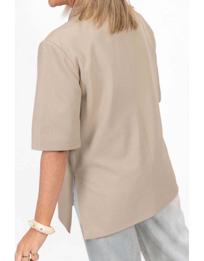 21Jewelz Overslag blazer met korte mouwen - beige