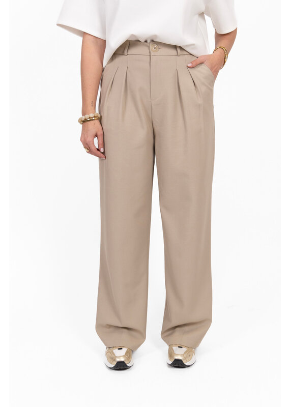 21Jewelz Pantalon met plooien extra long - beige
