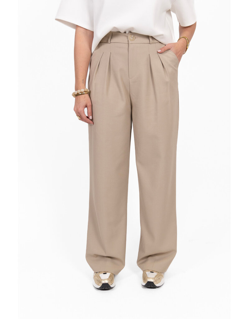 21Jewelz Pantalon met plooien extra long - beige