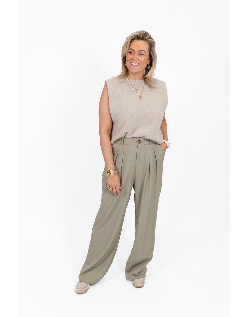 21Jewelz Pantalon met plooien extra long - lichtgroen