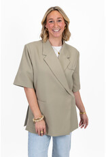 21Jewelz Overslag blazer met korte mouwen - lichtgroen