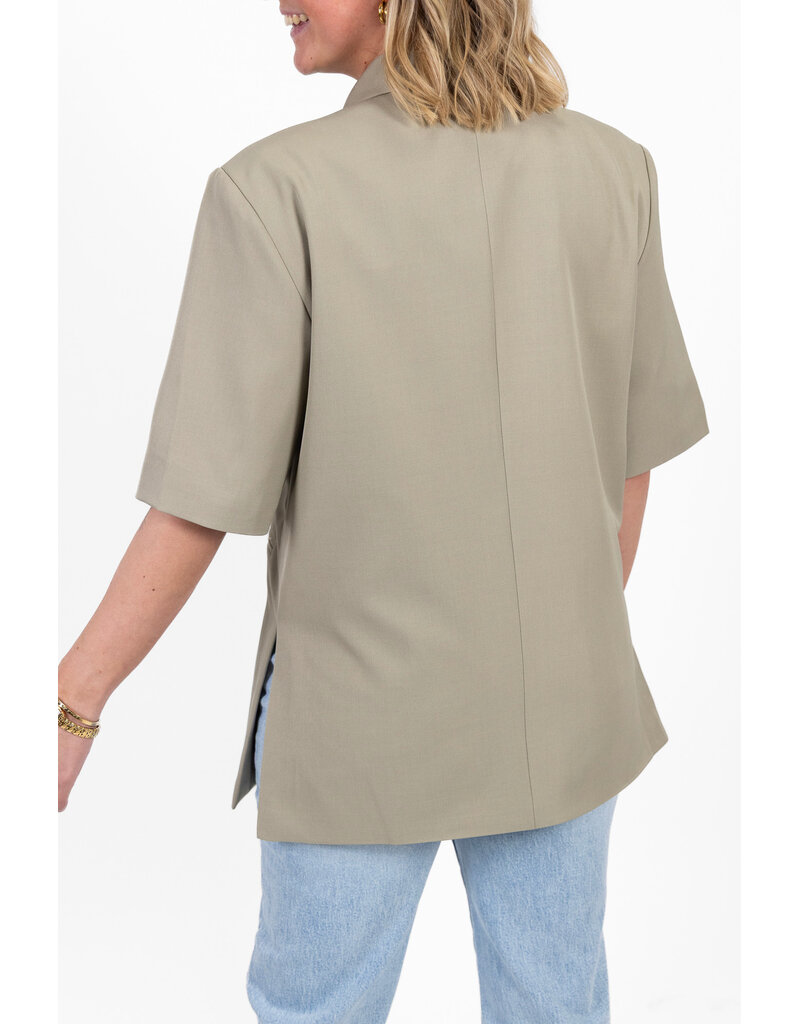 21Jewelz Overslag blazer met korte mouwen - lichtgroen