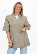 21Jewelz Overslag blazer met korte mouwen - lichtgroen