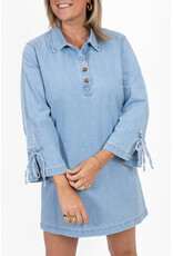 21Jewelz Denim jurkje met strikjes aan de mouw