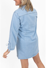 21Jewelz Denim jurkje met strikjes aan de mouw