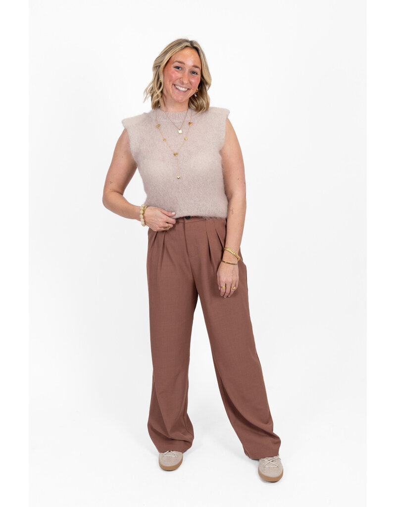 21Jewelz Pantalon met plooien extra long - oudroze
