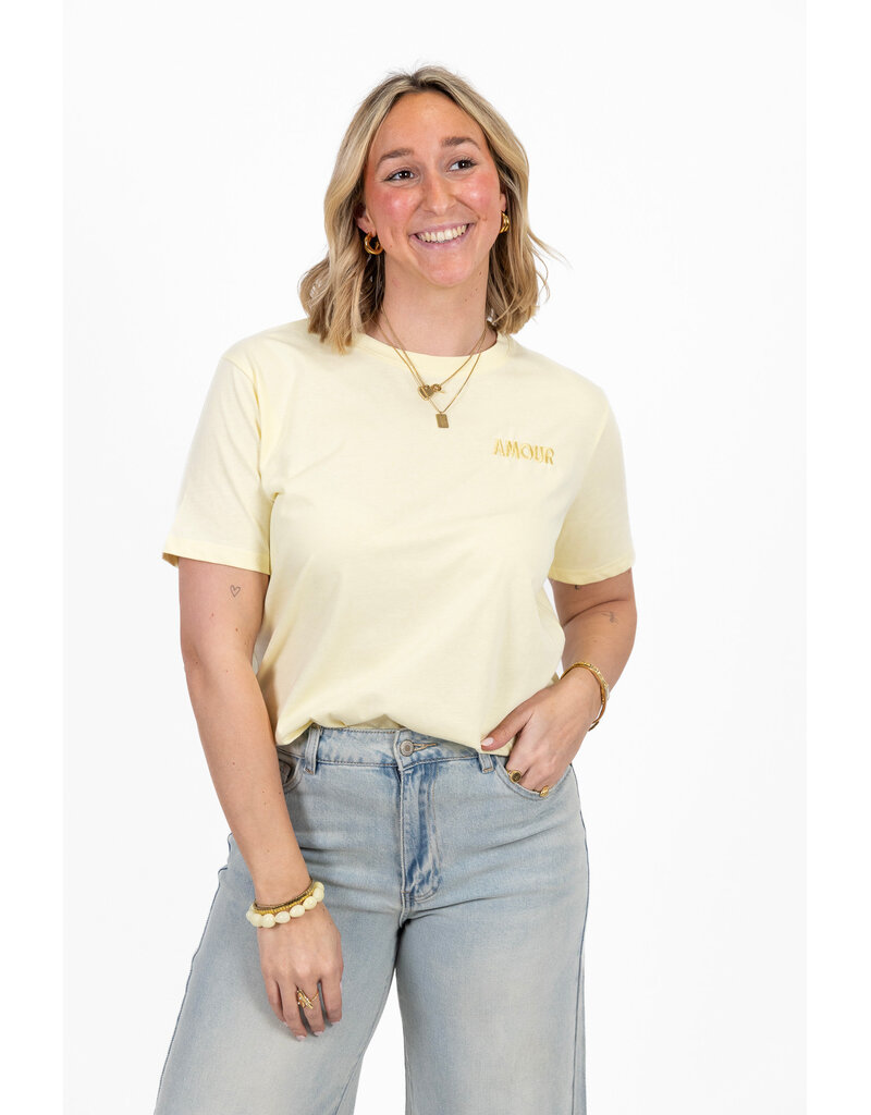 21Jewelz T-shirt amour - geel