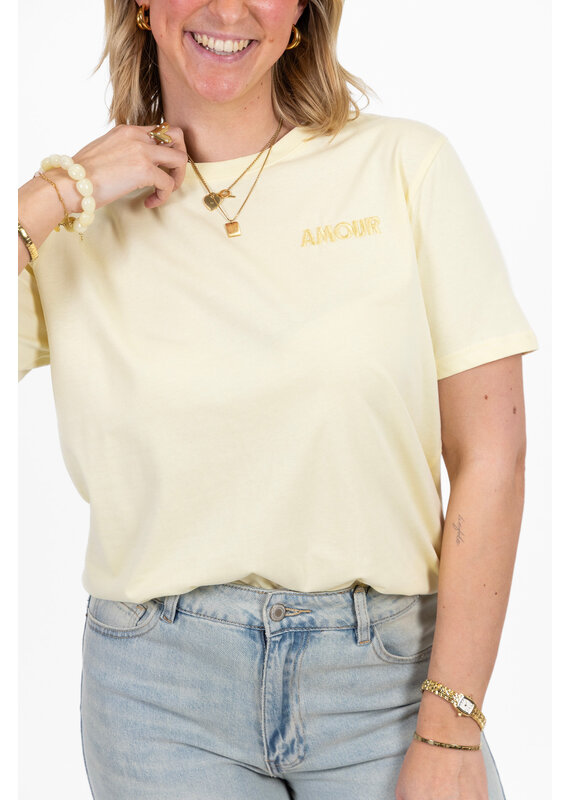 21Jewelz T-shirt amour - geel